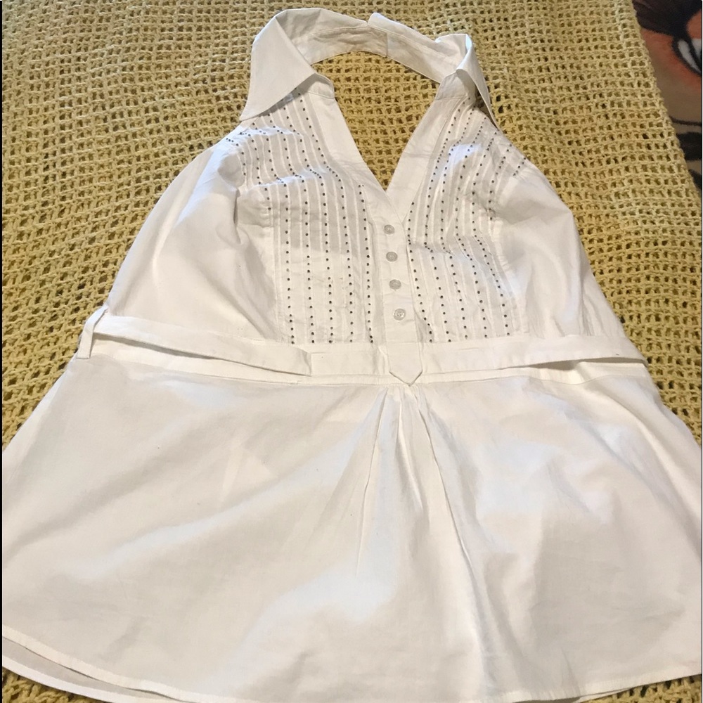 Ashley Stewart belted halter top